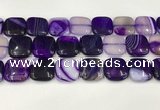 CAA4758 15.5 inches 18*18mm square banded agate beads wholesale
