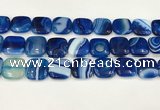 CAA4770 15.5 inches 20*20mm square banded agate beads wholesale