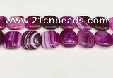 CAA4775 15.5 inches 25*25mm square banded agate beads wholesale