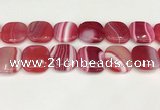 CAA4776 15.5 inches 25*25mm square banded agate beads wholesale
