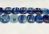 CAA4778 15.5 inches 25*25mm square banded agate beads wholesale