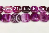 CAA4783 15.5 inches 30*30mm square banded agate beads wholesale