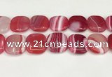 CAA4784 15.5 inches 30*30mm square banded agate beads wholesale