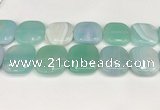 CAA4785 15.5 inches 30*30mm square banded agate beads wholesale