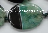 CAA479 15.5 inches 30*40mm oval agate druzy geode beads