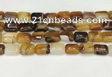 CAA4797 15.5 inches 12*16mm rectangle banded agate beads wholesale