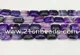 CAA4798 15.5 inches 12*16mm rectangle banded agate beads wholesale
