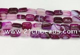 CAA4799 15.5 inches 12*16mm rectangle banded agate beads wholesale