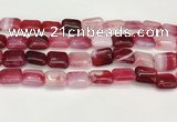 CAA4800 15.5 inches 12*16mm rectangle banded agate beads wholesale