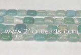 CAA4801 15.5 inches 12*16mm rectangle banded agate beads wholesale