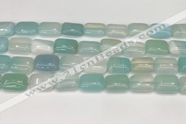 CAA4801 15.5 inches 12*16mm rectangle banded agate beads wholesale