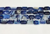 CAA4802 15.5 inches 12*16mm rectangle banded agate beads wholesale