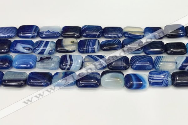 CAA4802 15.5 inches 12*16mm rectangle banded agate beads wholesale