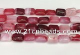 CAA4808 15.5 inches 13*18mm rectangle banded agate beads wholesale