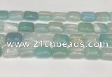 CAA4809 15.5 inches 13*18mm rectangle banded agate beads wholesale