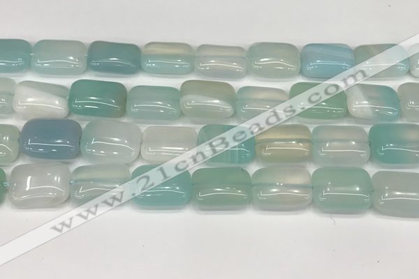 CAA4809 15.5 inches 13*18mm rectangle banded agate beads wholesale