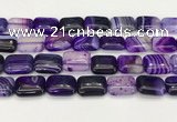 CAA4814 15.5 inches 15*20mm rectangle banded agate beads wholesale