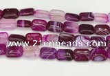 CAA4815 15.5 inches 15*20mm rectangle banded agate beads wholesale