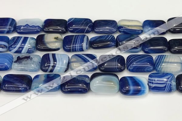 CAA4818 15.5 inches 15*20mm rectangle banded agate beads wholesale