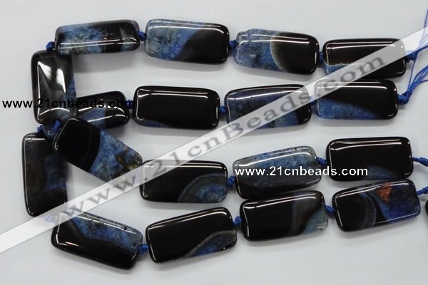 CAA482 15.5 inches 20*40mm rectangle agate druzy geode beads