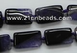 CAA483 15.5 inches 12*20mm rectangle agate druzy geode beads