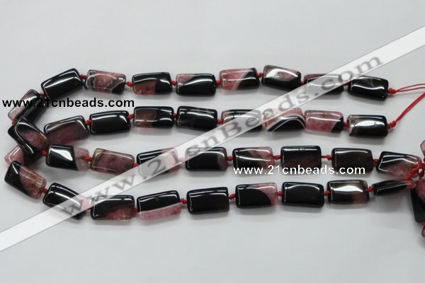 CAA484 15.5 inches 12*20mm rectangle agate druzy geode beads