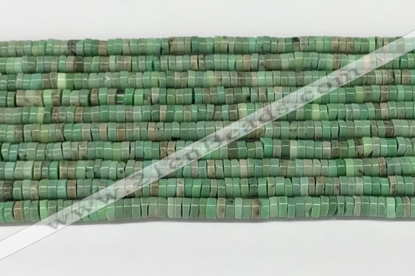 CAA4850 15.5 inches 2*4mm heishi grass agate beads wholesale