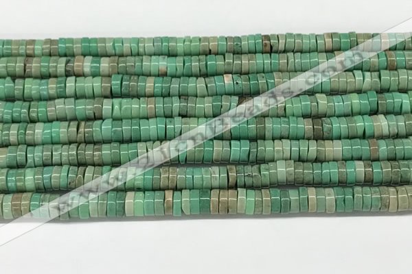 CAA4851 15.5 inches 2*5mm heishi grass agate beads wholesale