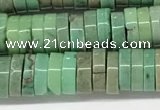 CAA4852 15.5 inches 2*6mm heishi grass agate beads wholesale