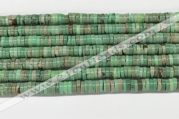 CAA4852 15.5 inches 2*6mm heishi grass agate beads wholesale