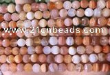 CAA4855 15.5 inches 6mm faceted round botswana agate beads