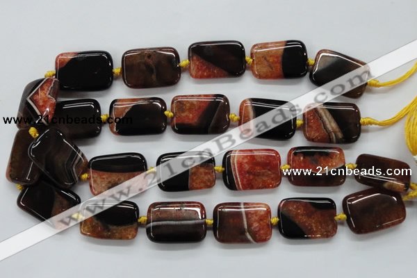 CAA486 15.5 inches 20*30mm rectangle agate druzy geode beads