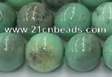 CAA4872 15.5 inches 10mm round grass agate beads wholesale