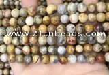 CAA4935 15.5 inches 8mm round yellow crazy lace agate beads wholesale