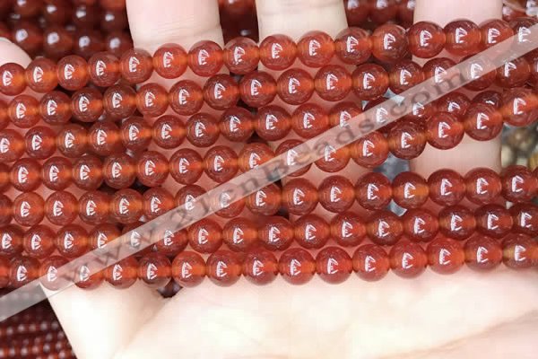 CAA4947 15.5 inches 6mm round red agate beads wholesale