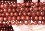 CAA4949 15.5 inches 10mm round red agate beads wholesale