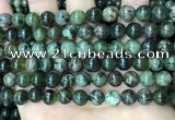 CAA4966 15.5 inches 8mm round green dendritic agate beads