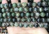 CAA4967 15.5 inches 10mm round green dendritic agate beads