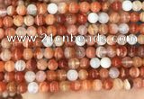 CAA5001 15.5 inches 6mm round red botswana agate beads wholesale