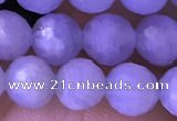 CAA5006 15.5 inches 6mm faceted round blue lace agate beads