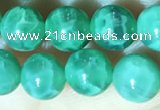 CAA5021 15.5 inches 6mm round green dragon veins agate beads