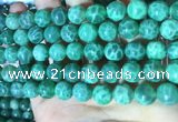 CAA5023 15.5 inches 10mm round green dragon veins agate beads