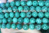 CAA5024 15.5 inches 12mm round green dragon veins agate beads