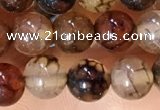CAA5047 15.5 inches 6mm round dragon veins agate beads wholesale