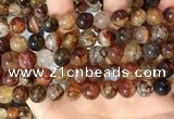 CAA5049 15.5 inches 10mm round dragon veins agate beads wholesale