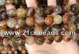 CAA5051 15.5 inches 14mm round dragon veins agate beads wholesale