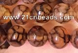 CAA5055 15.5 inches 6mm round dragon veins agate beads wholesale