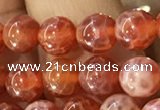 CAA5070 15.5 inches 4mm round red dragon veins agate beads