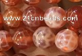 CAA5071 15.5 inches 6mm round red dragon veins agate beads