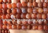 CAA5074 15.5 inches 12mm round red dragon veins agate beads